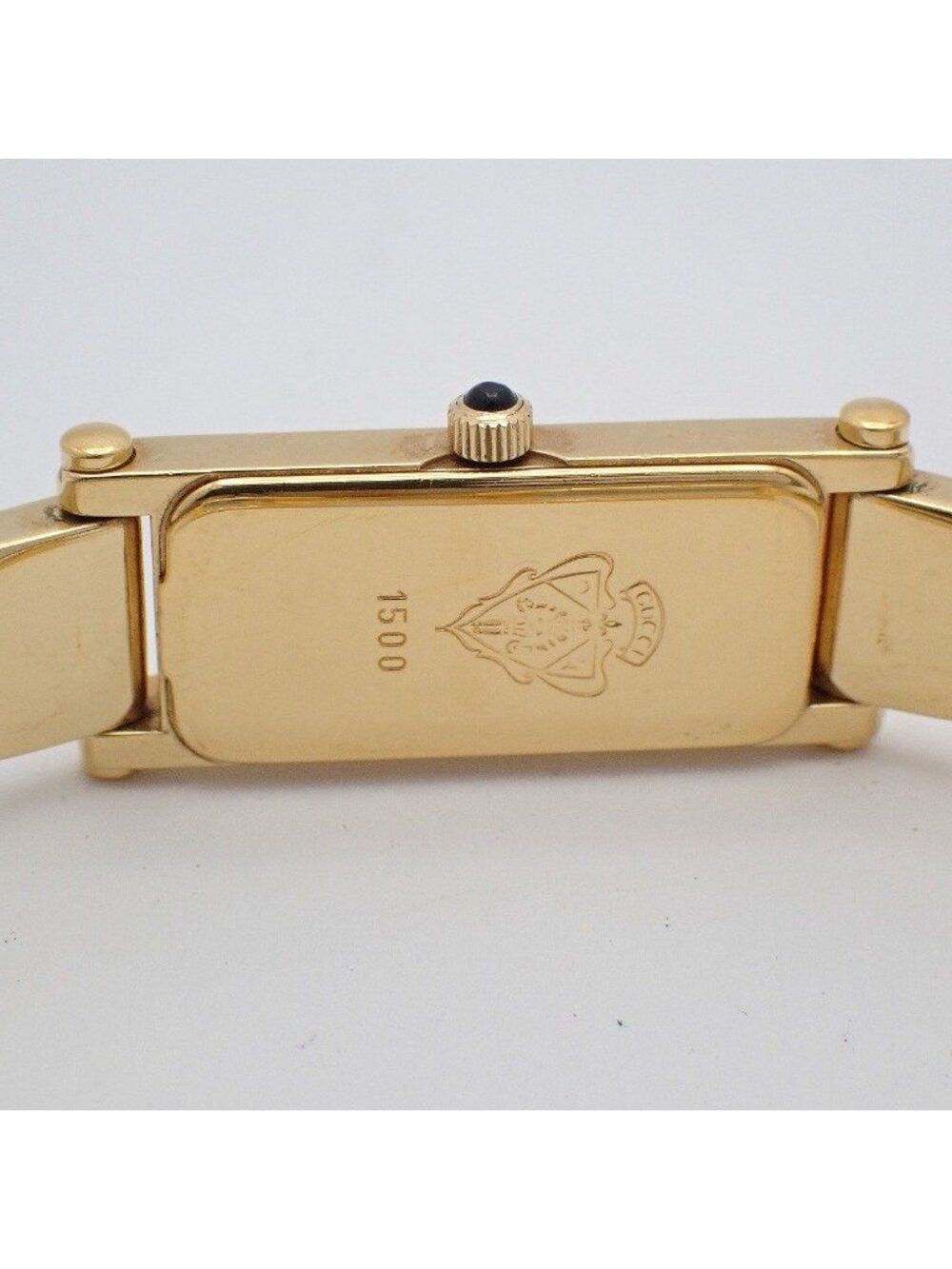 Gucci L Bracelet Watch Quartz Gold Black Dial - Picture 9 of 9